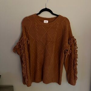 BiBi Women’s Rust Fringe Sweater